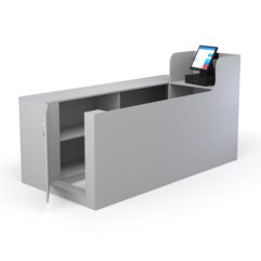 Кассовый стол ЛЕНТА №2 левый, Серый