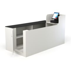 Кассовый стол ЛЕНТА №2 левый, Белый и Черный