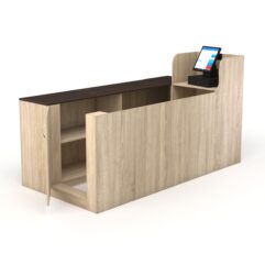 Кассовый стол ЛЕНТА №2 левый, Дуб Сонома + Дуб Венге