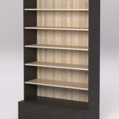 Стеллаж КАНЦЕЛЯРСКИЙ №1, Дуб Венге и Дуб Сонома