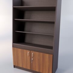 Стеллаж ЦЕРКОВНЫЙ для книг №1, Дуб Венге + Орех