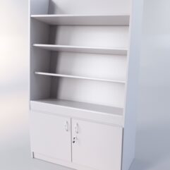 Стеллаж ЦЕРКОВНЫЙ для книг №1, Серый