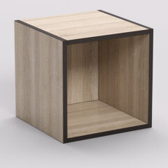 Стеллаж ЛЕГО №2, задняя стенка ДСП, Дуб Сонома, кромка Дуб Венге