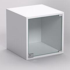 Стеллаж ЛЕГО №3, задняя стенка ДСП, Белый