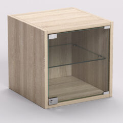 Стеллаж ЛЕГО №4, задняя стенка ДСП, Дуб Сонома