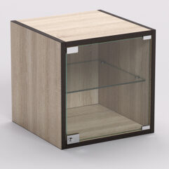 Стеллаж ЛЕГО №4, задняя стенка ДСП, Дуб Сонома, кромка Дуб Венге