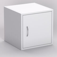 Стеллаж ЛЕГО №5, задняя стенка ДСП, Белый