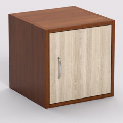 Стеллаж ЛЕГО №5, задняя стенка ДСП, Орех и Дуб Сонома