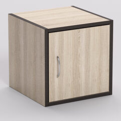 Стеллаж ЛЕГО №5, задняя стенка ДСП, Дуб Сонома, кромка Дуб Венге