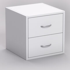 Стеллаж ЛЕГО №6, задняя стенка ДСП, Белый