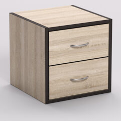 Стеллаж ЛЕГО №6, задняя стенка ДСП, Дуб Сонома, кромка Дуб Венге