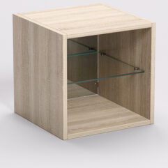 Стеллаж ЛЕГО №11, задняя стенка Зеркало, Дуб Сонома