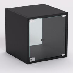 Стеллаж ЛЕГО №8, задняя стенка Стекло, Черный