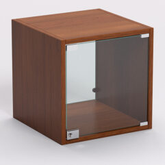 Стеллаж ЛЕГО №8, задняя стенка Стекло, Орех