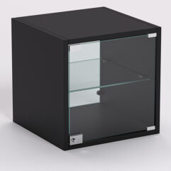 Стеллаж ЛЕГО №9, задняя стенка Стекло, Черный