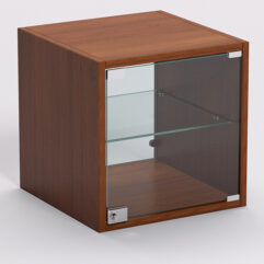 Стеллаж ЛЕГО №9, задняя стенка Стекло, Орех