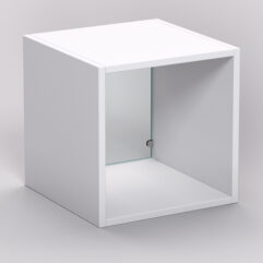 Стеллаж ЛЕГО №7, задняя стенка Стекло, Белый