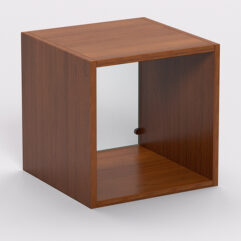 Стеллаж ЛЕГО №7, задняя стенка Стекло, Орех