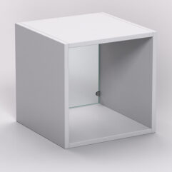 Стеллаж ЛЕГО №7, задняя стенка Стекло, Серый