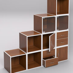 Комплект стеллажей ЛЕГО №1, Орех, кромка белая