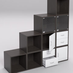 Комплект стеллажей ЛЕГО №1, Дуб Венге