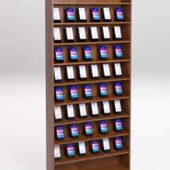 Стеллаж СОТА №2 для телефонов, Орех