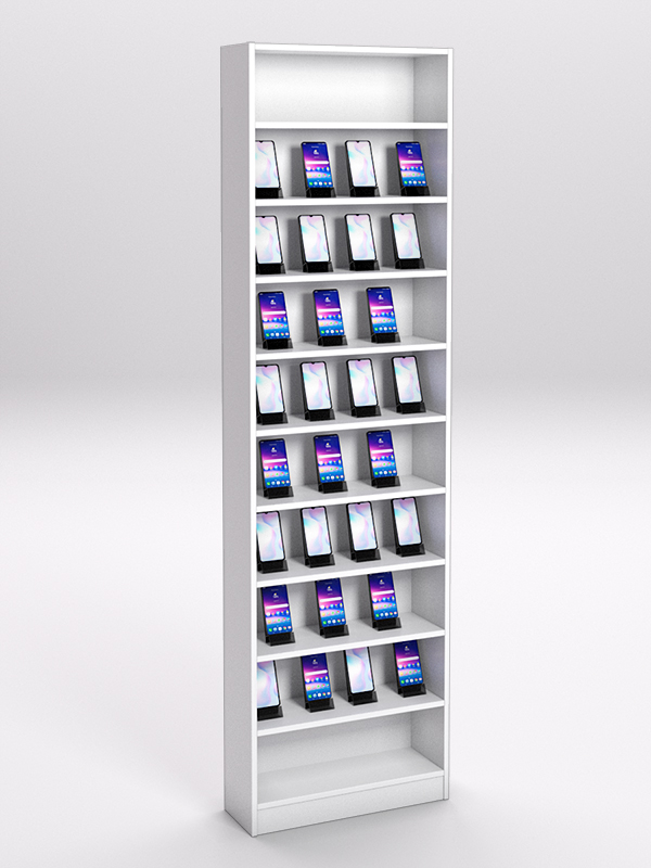 Стеллаж СОТА №3 для телефонов, Белый