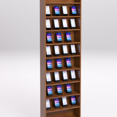 Стеллаж СОТА №3 для телефонов, Орех