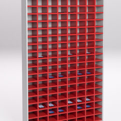 Стеллаж СОТА №4, Серый и Красный