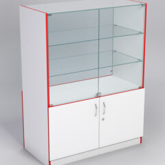 Прилавок ПОДАРОК №2, Белый, кромка красная