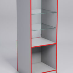 Прилавок ПОДАРОК №1-450, Серый, кромка красная