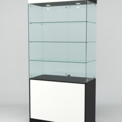 Витрина ЮВЕЛИР №2 правосторонняя, Черный-Белый