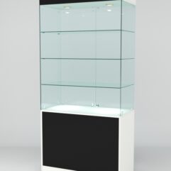 Витрина ЮВЕЛИР №2 правосторонняя, Белый-Черный