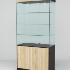 Витрина ЮВЕЛИР №2 правосторонняя, Дуб Венге-Дуб Сонома