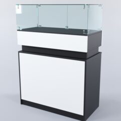 Прилавок ЮВЕЛИР №1, Черный+Белый