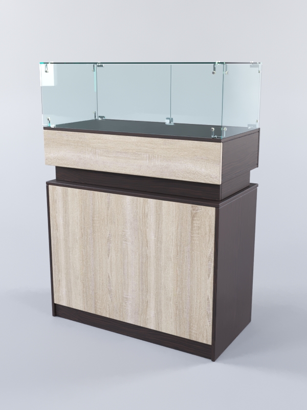 Прилавок ЮВЕЛИР №1, Дуб Венге + Дуб Сонома