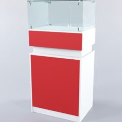 Прилавок ЮВЕЛИР №1-600, Белый + красный