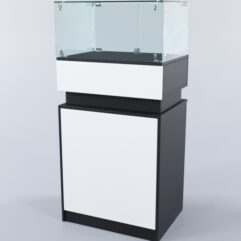 Прилавок ЮВЕЛИР №1-600, Черный+Белый