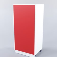 Прилавок ЮВЕЛИР выкатной, Белый + красный