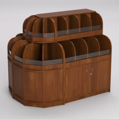 Комплект стеллажей КЭНДИ №4, Орех