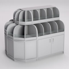 Комплект стеллажей КЭНДИ №4, Серый