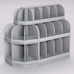 Комплект стеллажей КЭНДИ №7, Серый