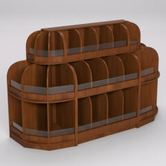 Комплект стеллажей КЭНДИ №8, Орех