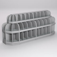 Комплект стеллажей КЭНДИ №9, Серый