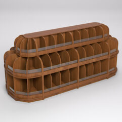 Комплект стеллажей КЭНДИ №12, Орех