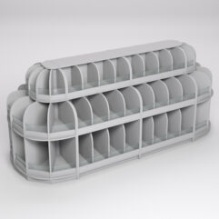 Комплект стеллажей КЭНДИ №12, Серый