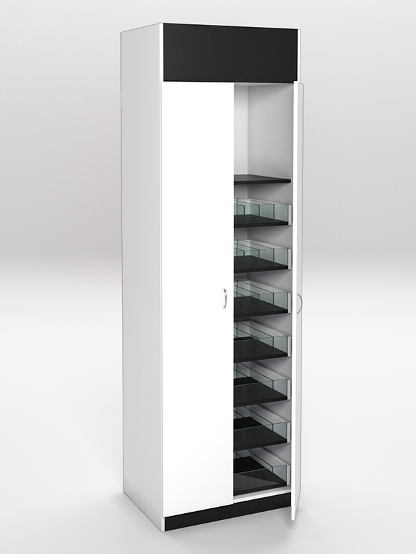 Стеллаж для сигарет ТАБАК №1-700, Черный с белым