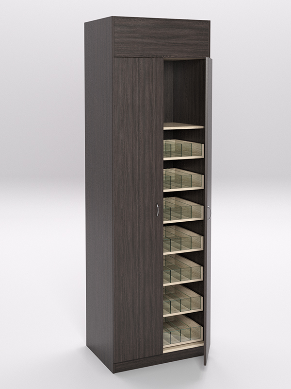 Стеллаж для сигарет ТАБАК №1-700, Дуб Сонома и Дуб Венге