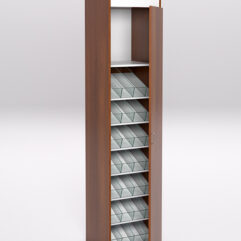 Стеллаж для сигарет ТАБАК №2-450, Орех и белый