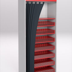 Стеллаж для сигарет ТАБАК №3, Серый и Красный